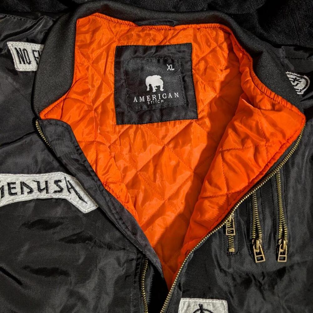 Mens patchwork bomber jacket - Picture 4 of 5